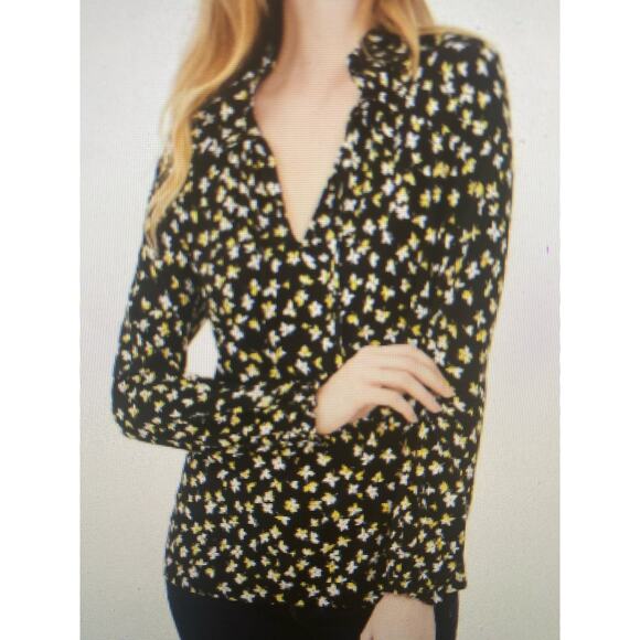 NWT Michael Michael Kors PS Lilies shirred top - Picture 1 of 10